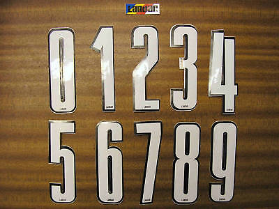 NUMBER SET (0-9) BMX NUMBER PLATE GENUINE MADE IN 1980's OLD SHOOL BMX NOS