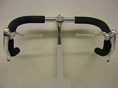 RACING BIKE FIXIE DROP HANDLEBARS COMPLETE SET WITH DUAL ACTION