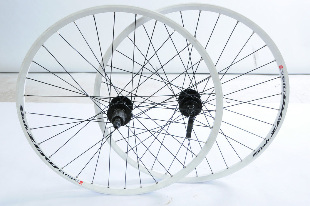 PAIR 26” MTB (559x17) 8-9 CASSETTE DISC BRAKE BIKE WHEELS DOUBLE WALL SUB ZERO R