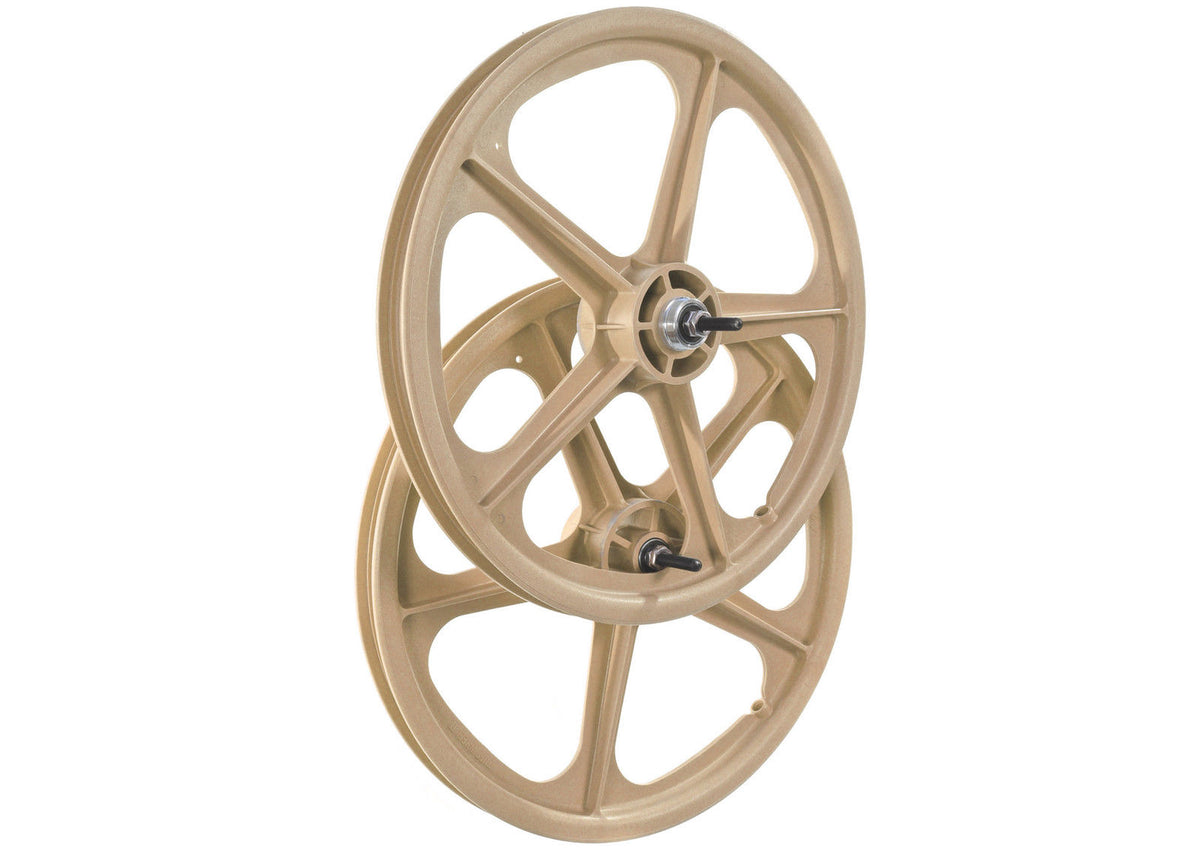 PAIR SKYWAY MAG WHEELS ORIGINAL TUFFll BEIGE 20