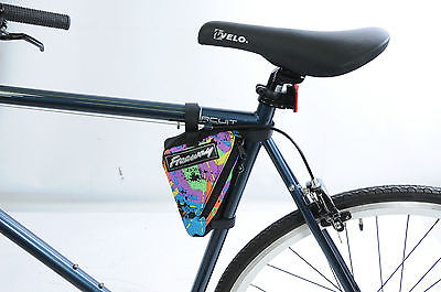 BIKE FRAME TOOL BAG TRIANGLE POUCH CYCLE LUGGAGE MULTI COLOUR SUIT ALL BIKES
