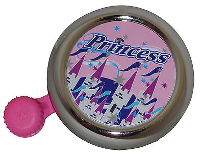 PRINCESS GIRLIE BIKE BELL KIDS CYCLE BIKE QUALITY RINGING BELL PINK PURPLE TOP