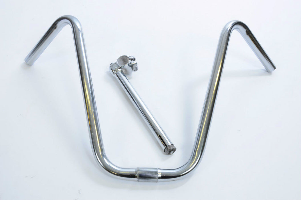 RALEIGH CHOPPER MK I HANDLEBARS ATTACHED TO HANDLEBAR STEM NEW REPRODU