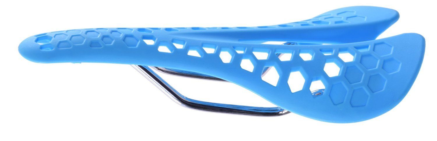 ULTRA LIGHT WEIGHT HOLLOW MOUNTAIN BIKE AERO SADDLE MTB SEAT ONLY 216grams BLUE