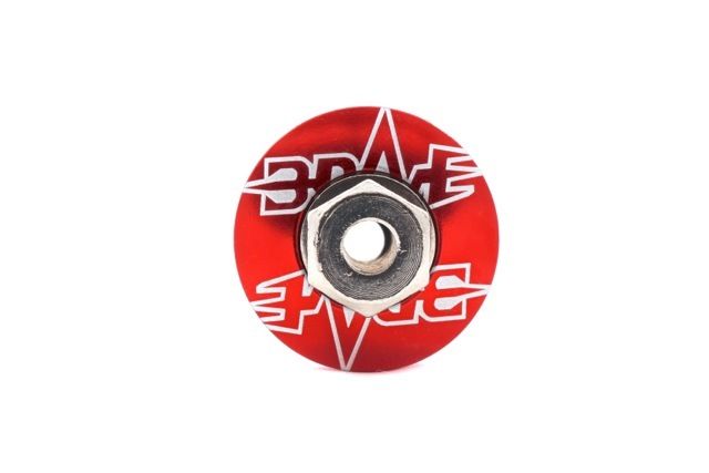FREESTYLER BMX 28.6mm A-HEAD CAP & DOUBLE STAR WASHER & ROTOR CABLE HOLE RED