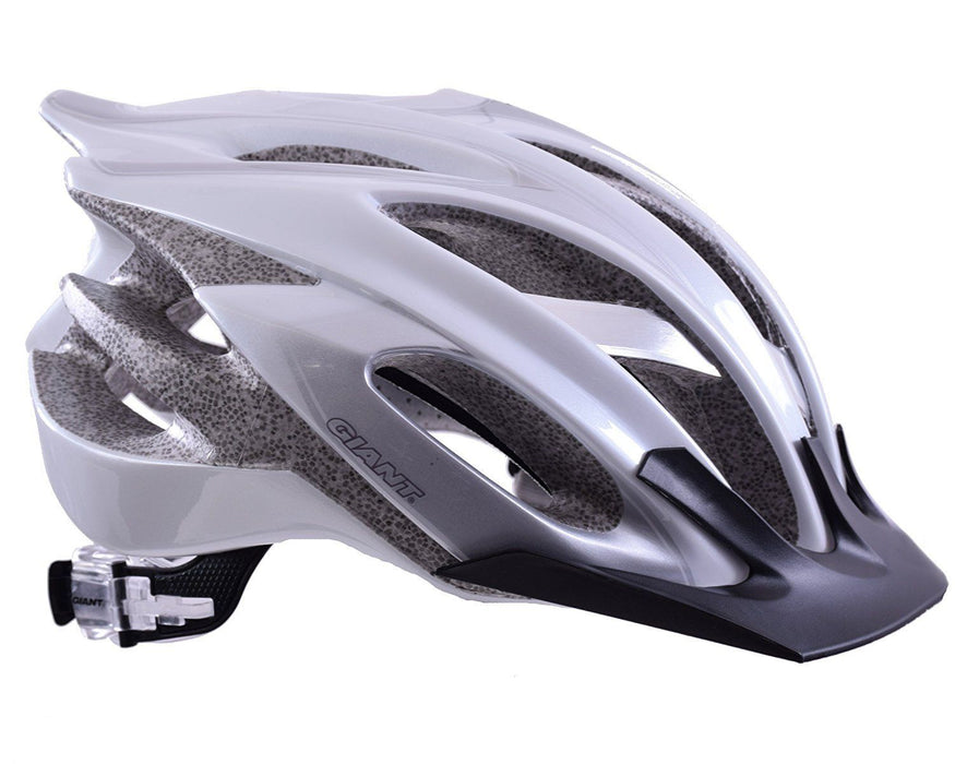 GIANT IXION TRAIL TOP QUALITY CYCLE HELMET SMALL-MEDIUM 51-54cm SILVER & WHITE