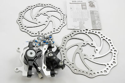 ZOOM DB-280 FRONT & REAR DISC BRAKES, FULL SET CALIPERS , ROTORS , FITTINGS NEW