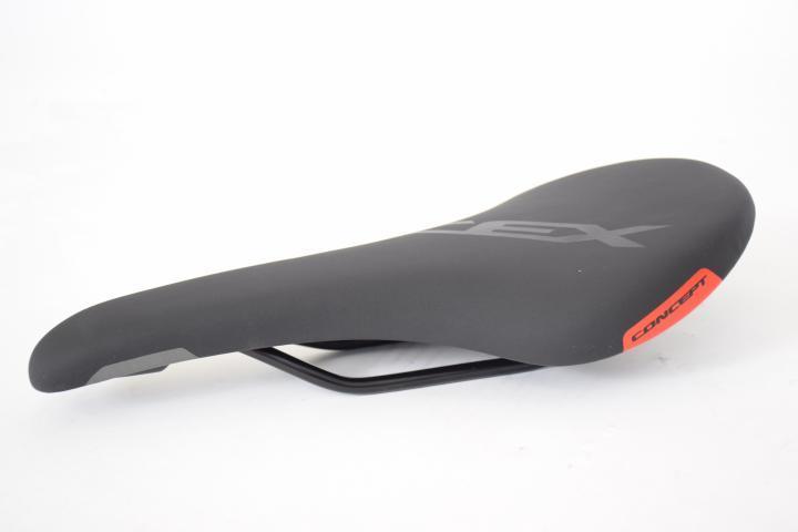 MTB or ROAD BIKE SEAT CONCEPT CEX in GREY & RED WITH CRO-MO RAIL CYCLING SADDLE