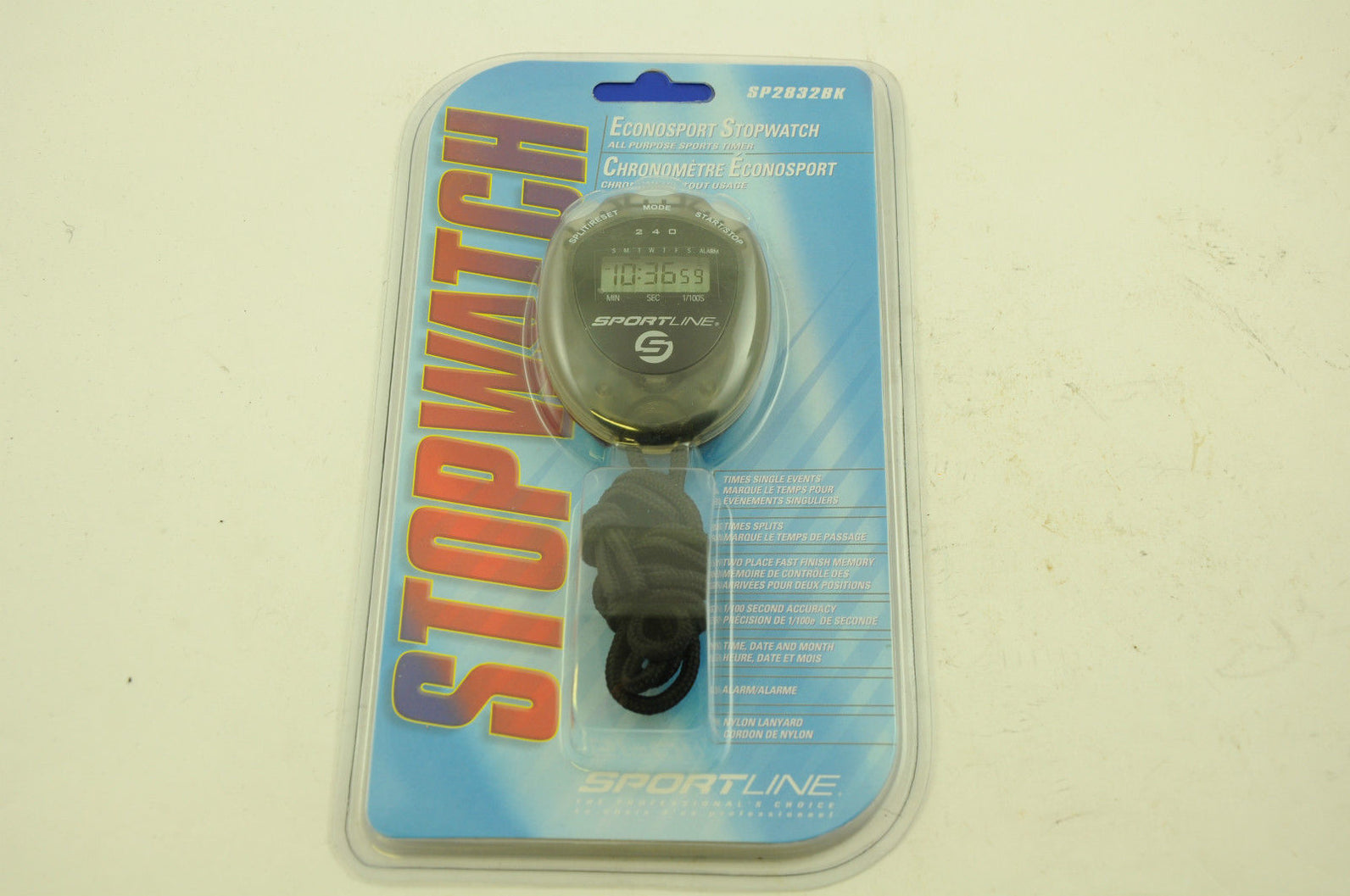 SPORTLINE ECONOSPORT 240 SERIES STOPWATCH + TIME + ALARM + AT VERY LOW