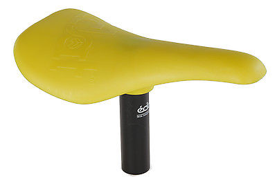 ECLAT COMPLEX BMX SEAT LIGHTWEIGHT SADDLE WITH 25.4mm SEAT POST 180grams YELLOW