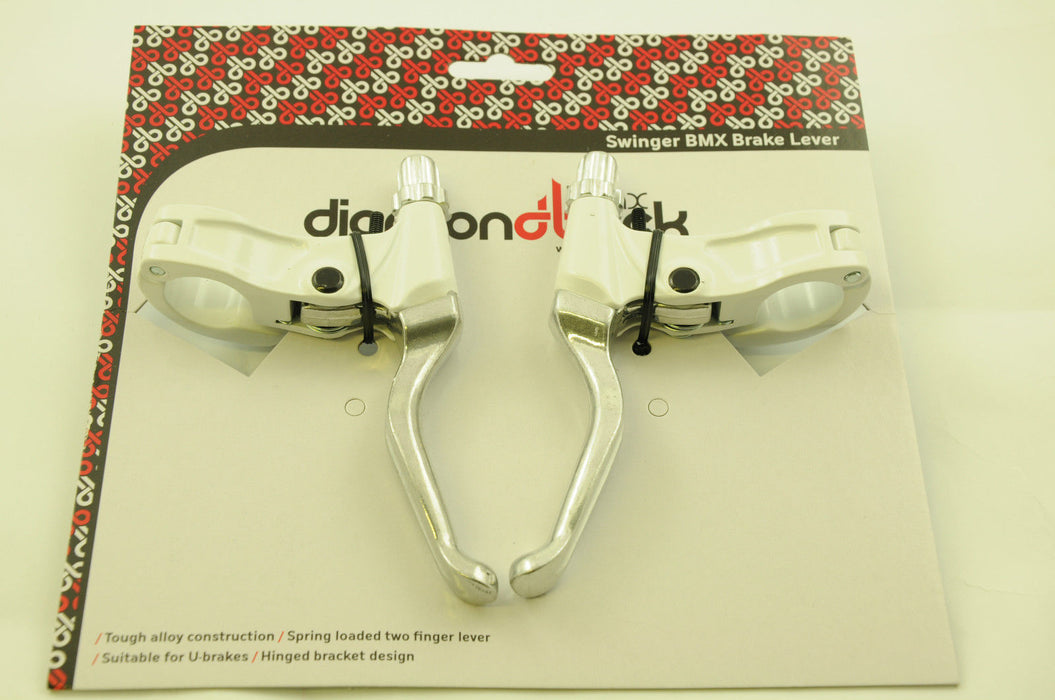 DIAMOND BACK SWINGER BMX 2 FINGER BRAKE LEVER SET LIGHT WEIGHT ALLOY WHITE