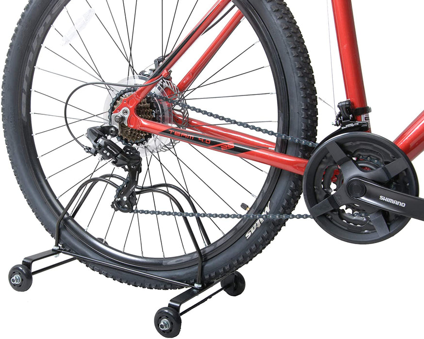 Ammaco 4 Wheel Heavy Duty Rolling Bike Bicycle Floor Display Stand Rack Storage