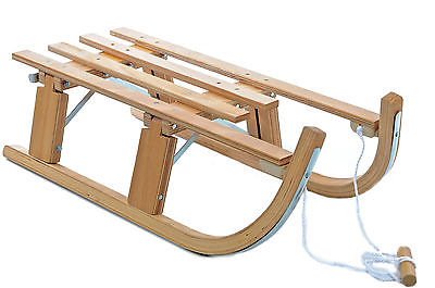 SNOW SLEDGE/TOBOGGAN SLED QUALITY WOODEN FOLDING SLEDGES 80cm FOLDS FLAT