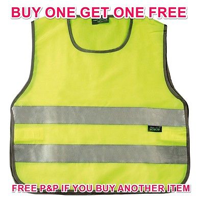QUALITY 3M REFLECTIVE FLUORESCENT ADULTS TABARD VEST LARGE BUY 1 GET 1 FREE