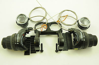 SHIMANO RS31 18SPD REVO GRIP SHIFT SHIFTER LEVERS WITH FULL CI DECK DIAL SET