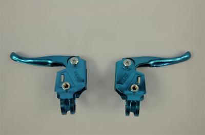 OLD SCHOOL BMX MX TYPE BRAKE LEVERS GENUINE NEW OLD STOCK MADE IN 80's BLUE NOS
