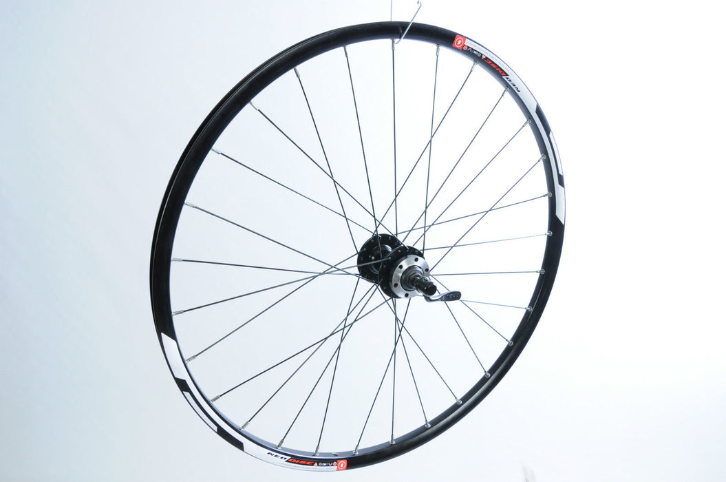 26” MTB (559x19) DISC HUB BIKE FRONT WHEEL BLACK ALLOY Q/R DOUBLE