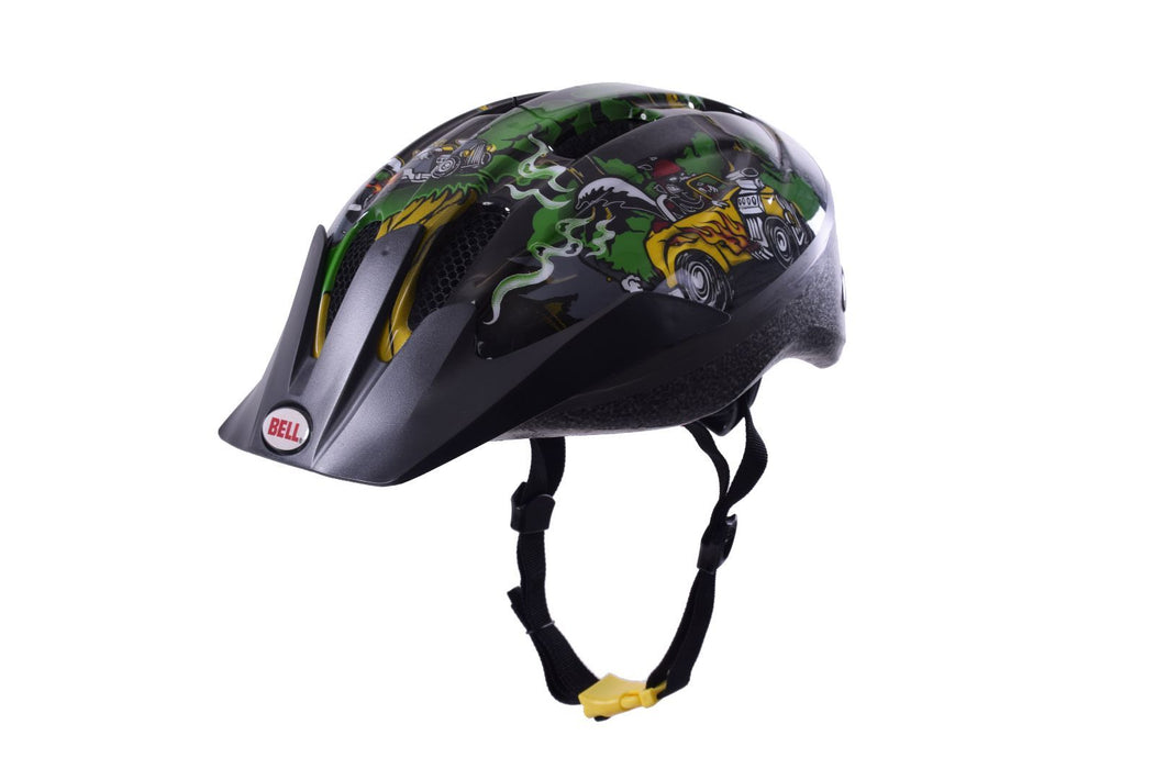 bell amigo bike helmet EX-DISPLAY (NO BOX) BELL AMIGO SKUNK HOT RODS KIDS BIKE HELMET BLACK 50-55cm