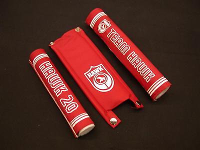 OLD SCHOOL BMX HAWK 3 PIECE RED FRAME PAD SET GENUINE NEW OLD STOCK MADE IN 80's