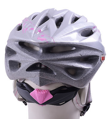 bell vela bike helmet BELL LADIES CYCLE BIKE HELMET VELA SILVER DOTS FUSION SPORT 50-57cm