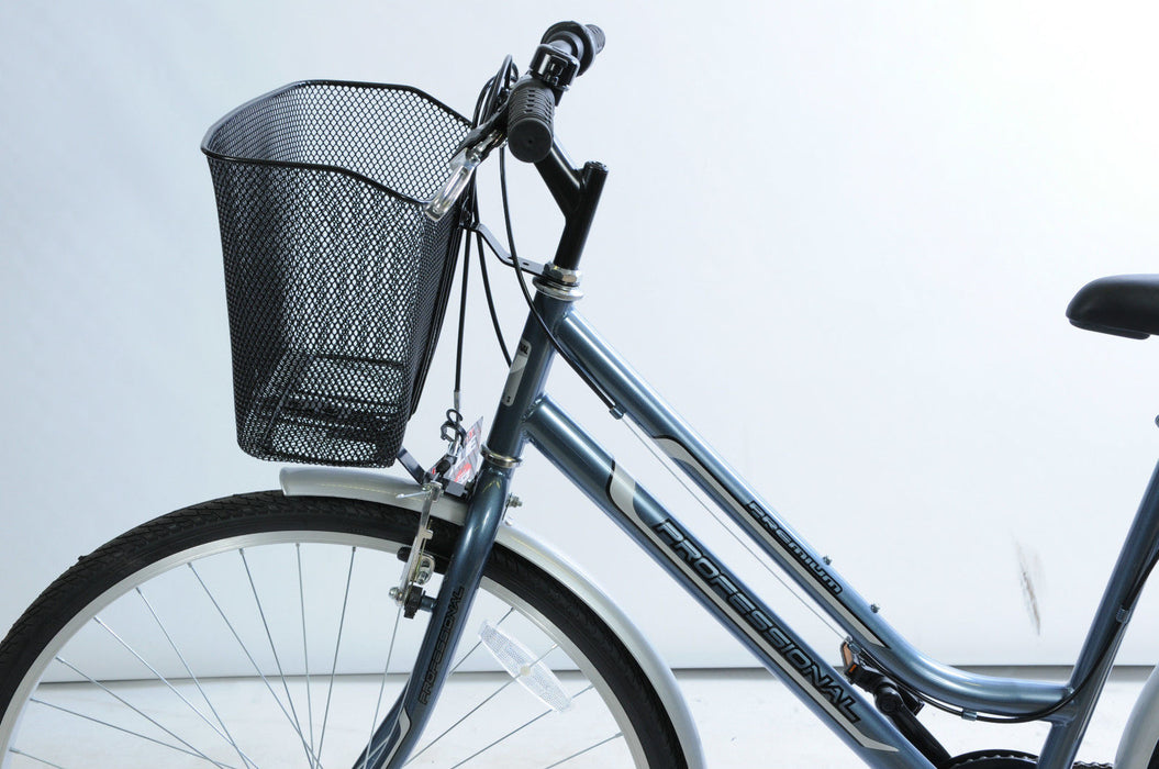 PET CARRIER FOR FRONT OF BIKE.WIRE MESH WITH HEADSET FORK FITTINGS STRONG STABLE