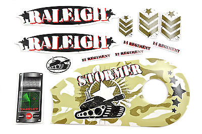 DECAL SET FOR RALEIGH STORMER 12" ARMY CAMO TANK STICKER SUIT KIDS BIKES