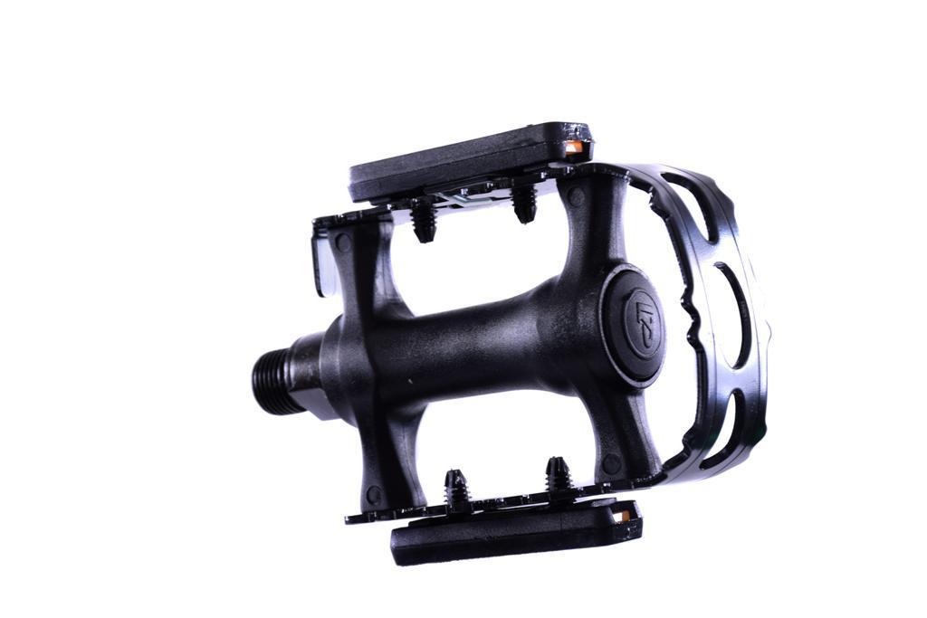 VP BIKE PEDALS BLACK SATIN METAL CAGE WITH RESIN BODY IDEAL MTB, SPORT