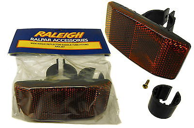 RALEIGH WIDE BIKE SEAT POST REAR REFLECTOR, FITS MOST BIKES & IDEAL FOR TRAILERS