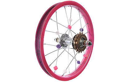14"BIKE PINK REAR WHEEL FOR RALEIGH MOLLY 14" & OTHER 14" KIDS BIKES