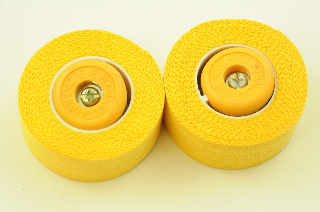 VINTAGE CAT-EYE CLOTH HANDLEBAR TAPE MADE IN JAPAN 1960’s 1970’s EROICA YELLOW