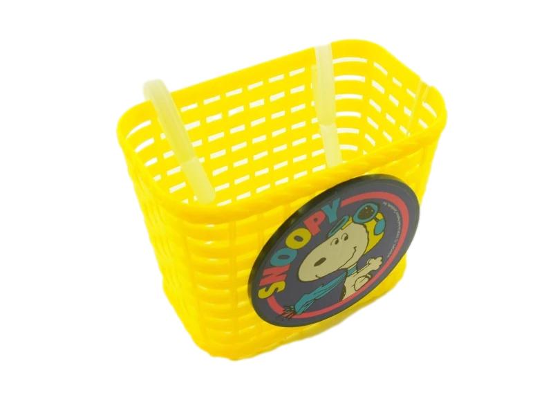 FUN KIDS SNOOPY CHILDS BIKE ACCESSORY HANDLEBAR BASKET YELLOW OR PINK IDEAL GIFT