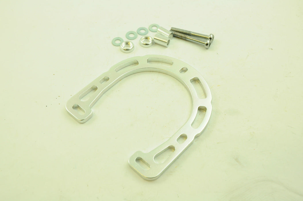 BRAKE BOOSTER PLATE SILVER ALLOY FOR MOUNTAIN BIKE FREESTYLER, BMX DOWNHILL BIKE