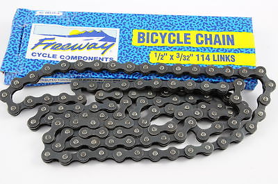 50's,60's,70's,80's RACING BIKE CHAIN 1-2"x 3-32 114 LINKS IDEAL NON INDEX