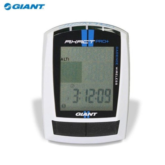 GIANT AXACT PRO 25 FUNCTION WIRELESS CADENCE LCD BIKE COMPUTER ODOMETER WHITE
