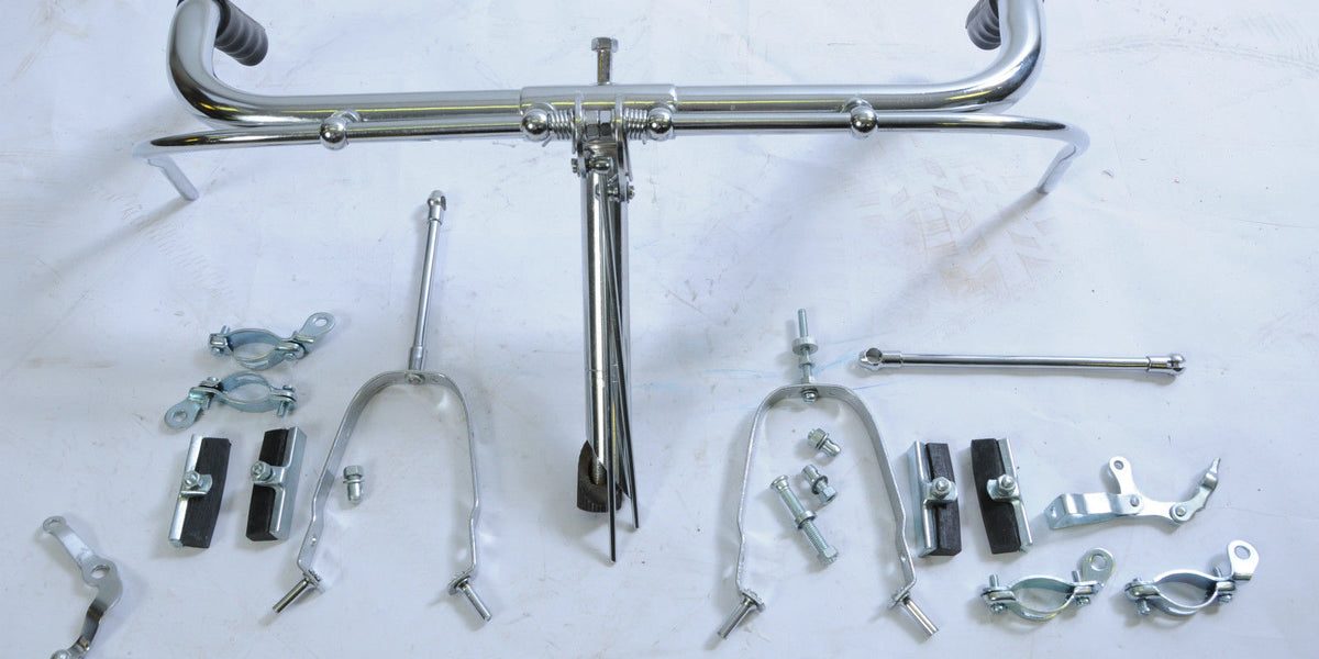 SET OF VINTAGE BIKE ROD BRAKE ROLLER LEVER HANDLEBARS BRAKE PARTS RO