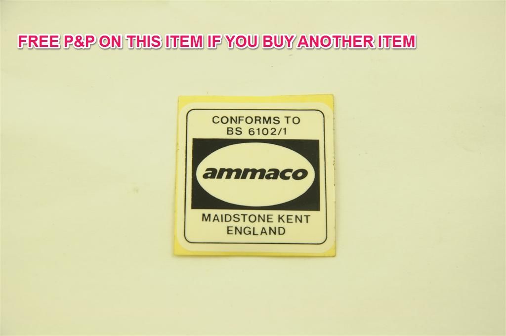 GENIUNE 80's MADE AMMACO OLD SCHOOL BMX TRANSFER DECAL STICKER NEW OLD STOCK