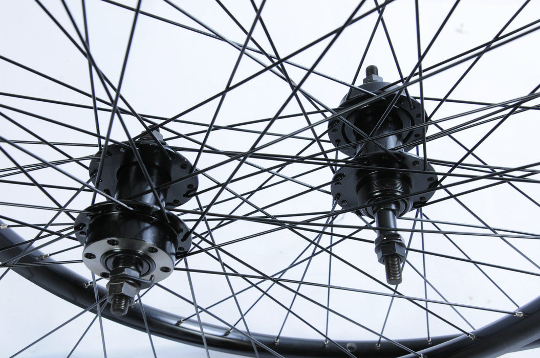 Disc Style Rims PAIR 26” (559 x 19) MTB DISC HUB WHEELS BLACK AIRLINE DOUBLE WALL RIMS