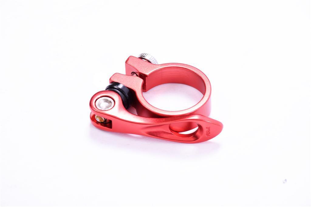 ANODISED RED ALLOY SEAT CLAMP 31.8mm LIGHTWEIGHT QUICK RELEASE NEW BARGAIN