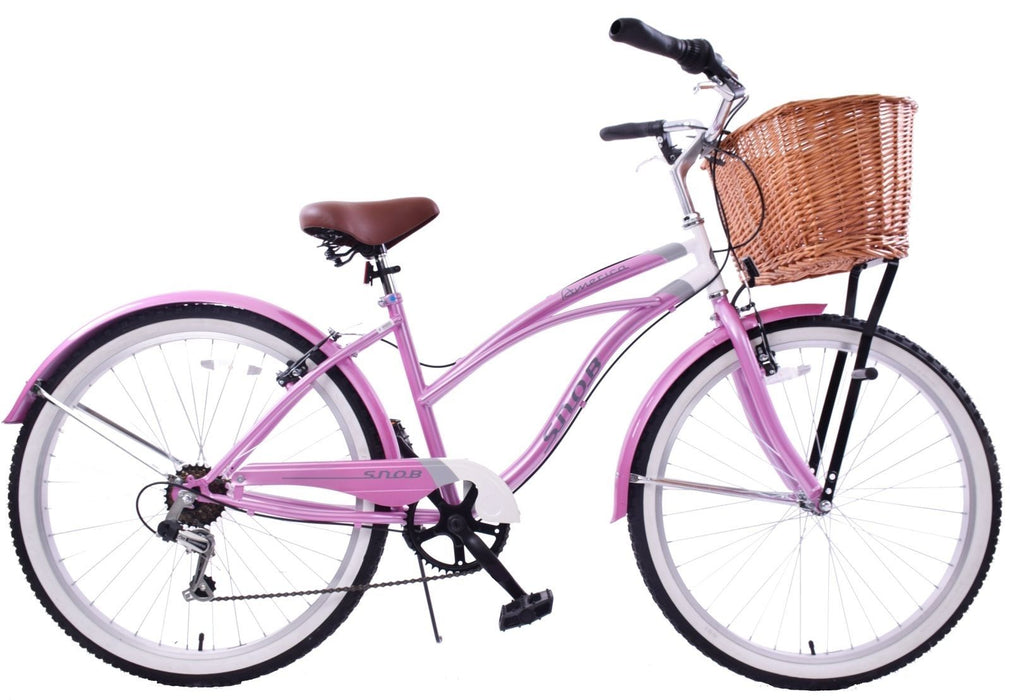 LIFESTYLE LADIES BICYCLE USA 19" BEACH CRUISER CALIFORNIA STYLE WITH BASKET NEW