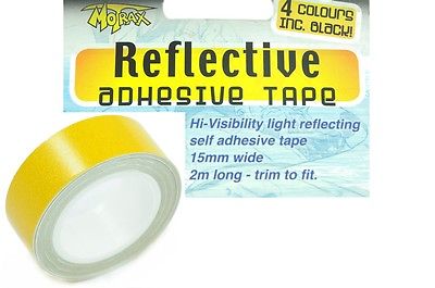 HI VISIBILITY REFLECTIVE TAPE 2 METRE ROLL 15mm*BE SAFE NOT SORRY*YELLOW £2.99ea