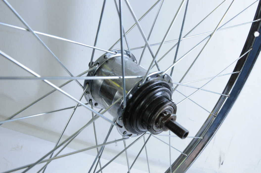 26 x 1 3/8 3 SPEED SA REAR WHEEL ROADSTER BIKE WESTRICK CHROME RIM ROD ...