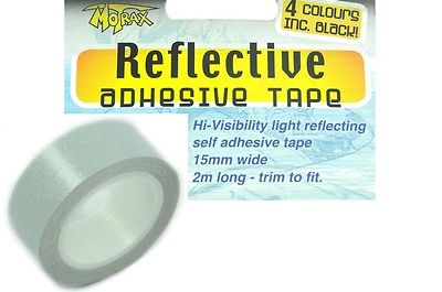 HI VISIBILITY REFLECTIVE TAPE 2 METRE ROLL 15mm*BE SAFE NOT SORRY*SILVER £2.99ea