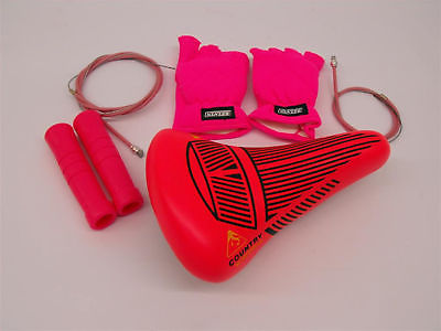 FIXIE-MTB PINK SADDLE,CABLES,GLOVES,GRIPS SET REDUCED