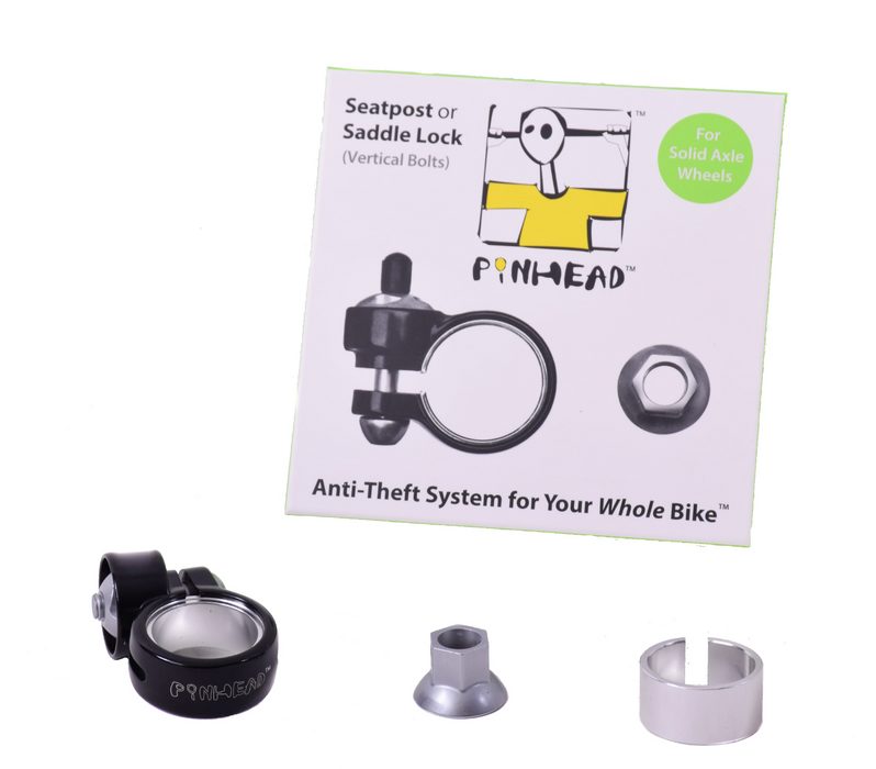 Pinhead Seatpost & Saddle Anti-Theft Secure Bike Clamp Lock 28.6 - 34.9mm Alloy ALA229