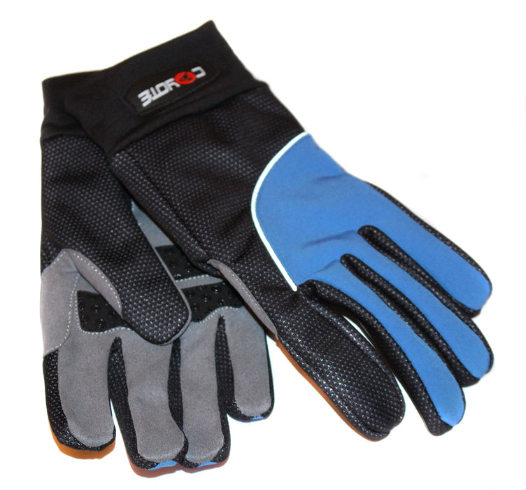 Urban MTB Winter Reflective Cycling Gloves Mitts Full Finger Blue-Black Small Or Med
