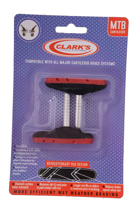 Clarks Cantilever 60mm Brake Blocks Pads Red Post-Type All Weather BUY 1 GET 1 FREE
