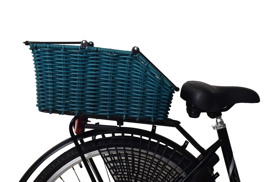 Dutch Ladies Bike Clip On Clip Off Luxury Rear Rattan Bicycle Shopping Basket