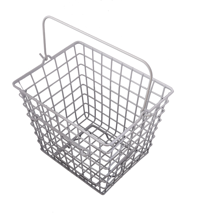 Super Square Bicycle Shopper Basket Front Fitting Cycle White Mesh Wire Bike Basket