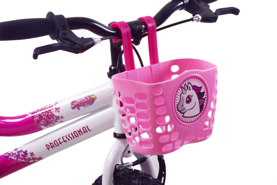 Girlie Bike Fabulous Accessory Kit Unicorn Basket, set Streamers & Windmill Bike Bell