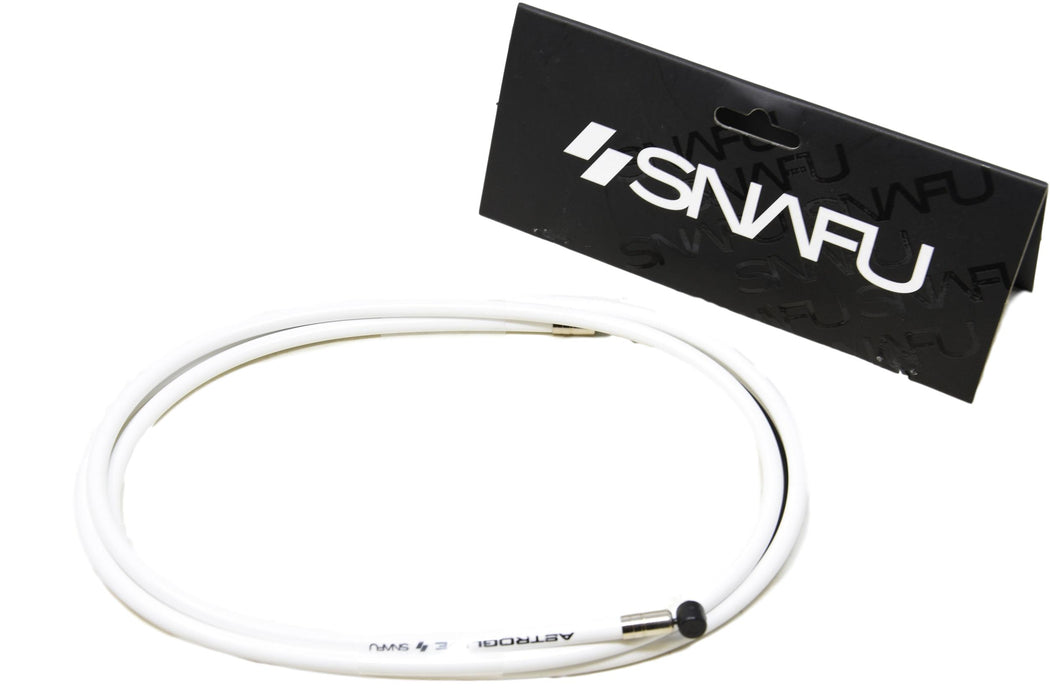 Snafu BMX Astroglide Straight Brake Cable 48” Long Quality Stainless Steel White